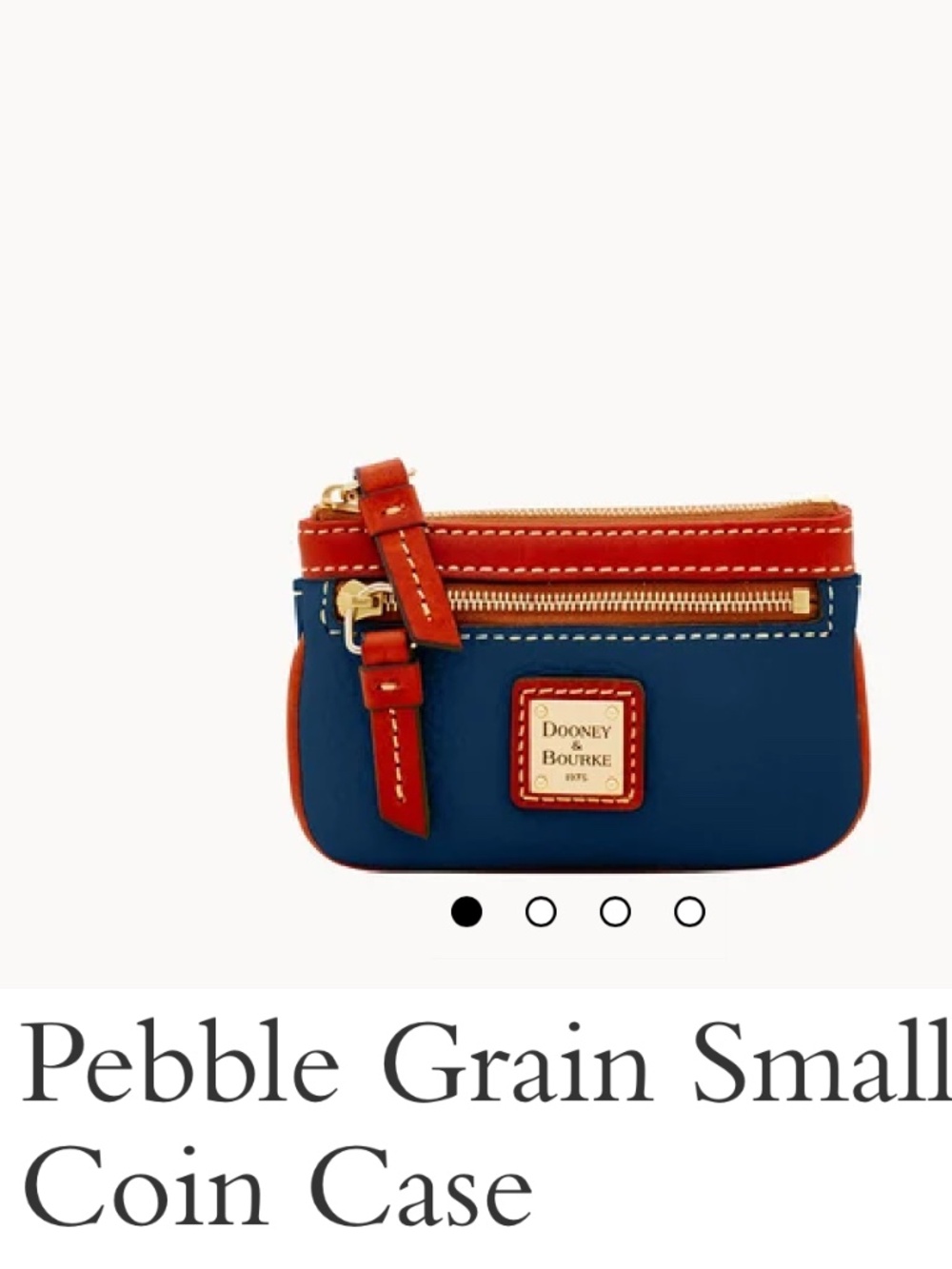 NWOT Dooney & Bourke Small Pebble Leather Coin Purse